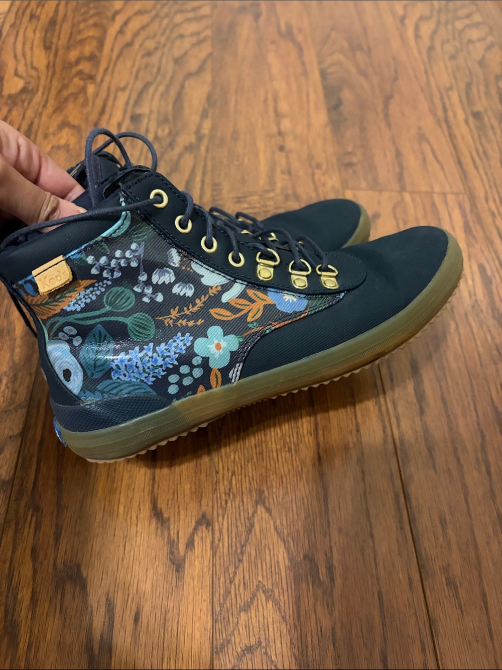 Keds x Rifle Paper co Floral High-Top Rain Boots